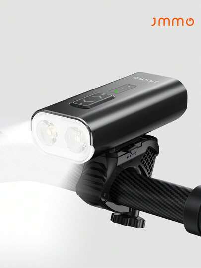 JMMO Luz delantera para bicicleta de 1000 lúmenes con soporte giratorio de 1360 grados, recargable por USB tipo C y 5 modos de iluminación