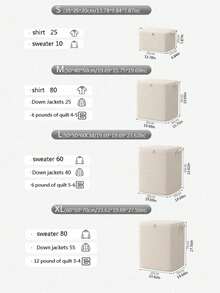 Túi đựng quần áo màu be, chất liệu vải dày dặn, dung tích cực lớn, có thể gấp gọn, tiết kiệm không gian, chống bụi, thích hợp để sắp xếp quần áo trong tủ, để dưới gầm giường, có tay cầm tiện lợi. - Màu be - Xem 8