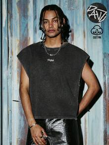 PAVTROS Men's Casual Crew Neck Sleeveless Tank Top - Black - View 1