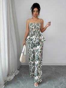 Elenzga 女童条纹蝴蝶结吊带背心和直筒裤套装，夏季度假装 - 彩色 - 查看 6