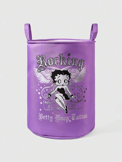 Betty Boop | ROMWE Hộp đựng đồ gấp gọn dung tích lớn in hình nhân vật hoạt hình BETTY BOOP