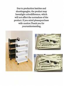 5/4/3 Tier Storage Cart - Durable Plastic Material, Easy To Move, Suitable For Kitchen, Bathroom, Bedroom - (Easy To Move And Convenient) Black & White Underwear Storage Box, Thickened Tube, Strong Load-Bearing, Multi-Layer Storage Rack, Suitable For Kitchen, Bedroom And Outdoor Camping, Durable Plastic Design, Multi-Functional Storage Cart | Modern Storage Rack | Sturdy Storage Rack, Halloween, Christmas Gift - Multicolor - View 8