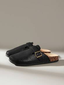 Solecia Women Casual Versatile Daily Slip-On Flats - Black - View 2