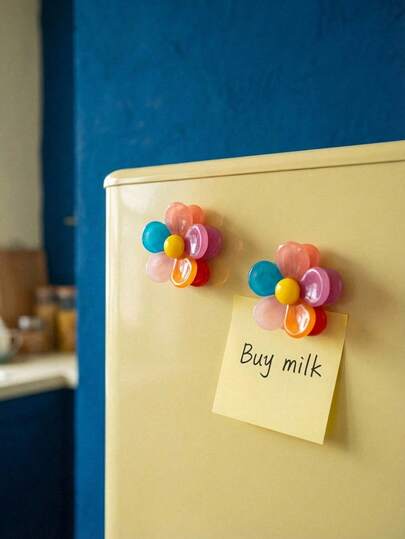 Joivida Creative 3D Flower-Shaped Magnetic Sealing Clips Cute Petal Snack & Food Bag Clips Refrigerator Magnet Moisture-Proof Fresh-Keeping Clips For Kitchen