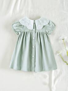 Vintaside Kids 新生儿宽松复古甜美褶皱连衣裙 - 彩色 - 查看 2
