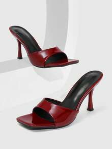 CUCCOO SZL 女士高跟凉鞋很性感 - 酒紅色2 - 查看 1