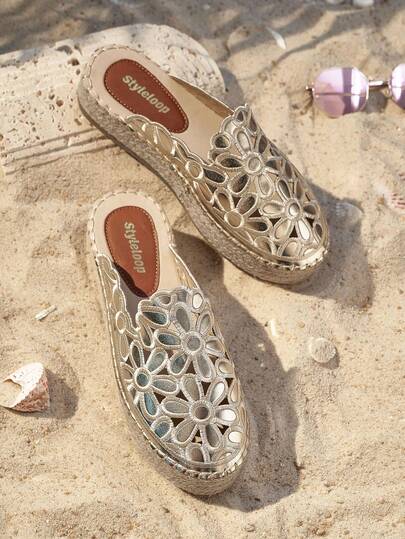 Styleloop Zapatos planos sin cordones para mujer, adecuados para vacaciones, estilo BOHO, retro americano, bohemio, western, festivales de música, atuendos de fiesta