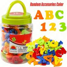 MINKOJA - SELECTS Zestaw 78 magnetycznych liter i cyfr, w tym alfabetu i cyfr, zaprojektowanych do celów edukacyjnych. Idealny dla przedszkolaków do nauki pisowni, liczenia i symboli matematycznych. Zawiera zarówno wielkie, jak i małe litery. Wielkanoc, prezent wielkanocny, Dzień Dziecka, zabawki sensoryczne, zabawki dla dzieci, magnetyczne litery i cyfry dla dzieci. - Wielokolorowe - Zobacz 10