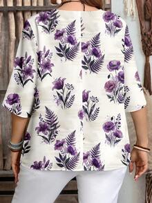 EMERY ROSE Blusa con botones y estampado floral - Multicolor - Ver 2