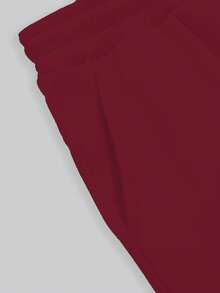 Manfinity Dauomo Pantalones de chándal de hombre con cintura con cordón y bolsillos, puños - Burdeos - Ver 5