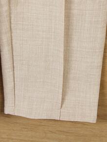 2pcs Toddler Boys' Gentleman Suit Set, Consisting Of A Beige Textured Woven Vest And Straight-Leg Pants, V-Neck Design With 3 Button Closure, Chest Pocket With White Trim, Ankle-Length, Suitable For Casual, Holiday, Party, Birthday Occasions - Khaki - View 8