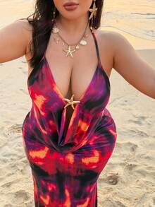 NU&NOW Plus Size Vacation Style Spaghetti Strap Camisole & Skirt 2 Pieces Set - Multicolor - View 8