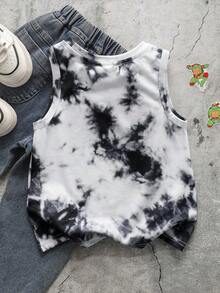 TEENAGE MUTANT NINJA TURTLES | SHEIN Áo thun cổ tròn in chữ hoạt hình, kiểu dáng thường ngày, đa năng cho bé trai. - Đen và trắng - Xem 2