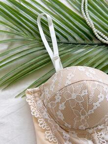 Soleia Women Lace-Up Camisole, Fitted Versatile Daily Wear Top - Apricot - View 6