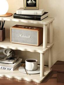 Kệ trưng bày nhiều tầng bằng gỗ, giá đựng cốc, ly, đồ dùng gia đình, giá để trưng bày tượng, giá để bàn cà phê, trà, nhà bếp, phòng khách. - trắng - Xem 3