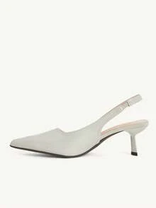 CUCCOO CHICEST Giày sandal cao gót mũi nhọn đơn giản dành cho nữ, thích hợp đi làm. - Màu xanh lá cây - Xem 5