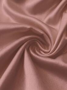 Franclia Women's Elegant Round Neck Waist Fitted Pleated Short Sleeve Versatile Solid Light Peach Blouse - Rusty Rose - View 6