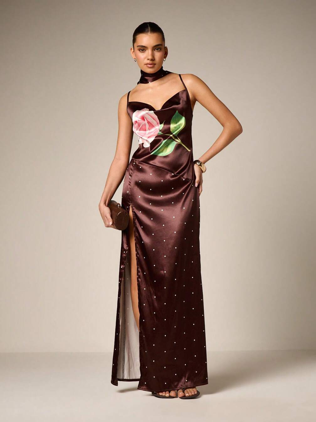 maxi dress with high side slits Ruched Side Slit Maxi Dress  Maven West Clothing