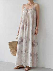 EMERY ROSE Women's All-Over Print Casual Vacation Sleeveless Dress - Multicolor - View 1