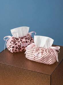 Joivida 1Pc/2Pcs INS-Style Fresh Desktop Storage Tissue Bag, Drawstring Closure Tissue Pouch With Ties - Multicolor - View 6