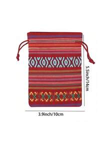 Bộ 6/12/15 túi quà mini có dây rút kiểu lễ hội Mexico, túi vải lanh kiểu Ai Cập, họa tiết rực rỡ, đồ dùng tiệc tùng, lý tưởng cho các lễ hội theo chủ đề Mexico/tiệc ngoài trời, dùng để đựng kẹo, cũng thích hợp để đựng trang sức/tiền xu và trang trí ngày lễ. - Nhiều màu - Xem 4
