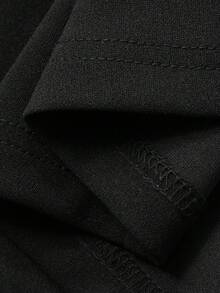 FRIFUL Women's Contrast Color Ruffle Strap Patchwork A-Line Waist Sweet Long Dress, Sleeveless For Summer Sundress Cocktail Dress - Black - View 3