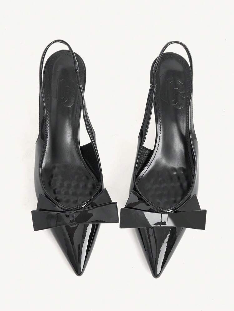 CUCCOO CHICEST Women's Fashion Elegant Bow Decor Pointed Toe High Heels Wedding Shoes Summer Shoes Bride Shoes