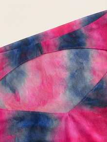 BELROSIE Tie Dye Draped Front Halter Top  - Pink - View 3