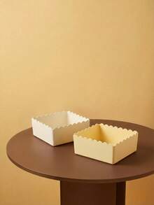 Joivida 1Pc Lace Cream-Style Storage Box – Multi-Use Organizer For Cosmetics Jewelry & Home - Multicolor - View 5