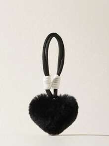 Joivida 1Pc Genuine Rex Rabbit Fur Red Bracelet – Fluffy Heart Bag Charms Cute Wholesale Pendants Toys - Multicolor - View 15