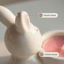 Cirelle 复活节陶瓷兔子烛台，兔子造型烛台，简约家居装饰及创意桌面摆件 - 多色 - 查看 6