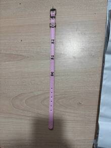 Pet Supplies Punk Style Pu Leather Bone Shaped Dog Collar For Small Medium Large Dogs - Pink - View 3