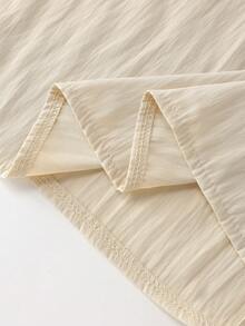 Franclia Women's French Elegant Vacation Tie-Waist Flared Dress - Apricot - View 6