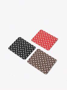 Viva Strut 1pc Coffee Powder Polka Dot Multi-Card Card Holder, Retro Polka Dot Light And Thin Card Bag, Small And Large Capacity! Polka Dot Multi-Card Card Bag - Coffee - View 2