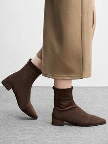 CUCCOO BIZCHIC Women's Fashion Versatile Commuting Minimalist Pointed Toe Ankle Boots - Brown - View 5