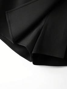 Franclia Women's Pleated Skirt Shorts, Elegant Commuter Style - Black - View 5