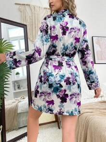 BATA CRUZADA PARA DAMA estampado de Flores -comoda y suave - Floral - Ver 3