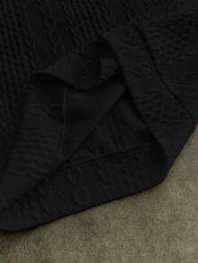 Manfinity Unisex Men's Crew Neck Graphic Long Sleeve Sweatshirt And Drawstring Waist Shorts 2-Piece Casual Set - Black - View 6