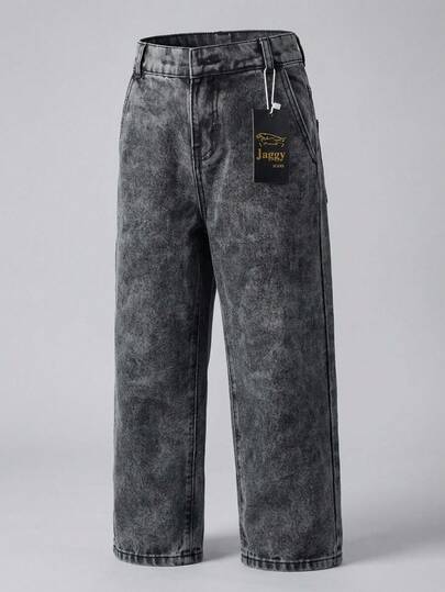 Jeans Cargo Rectos de Mezclilla para niño  – Corte Clásico | Tiro Medio | Estilo Casual