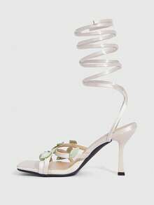 CUCCOO SZL Women's High-Heeled Sandals Are Sexy - Apricot - View 8