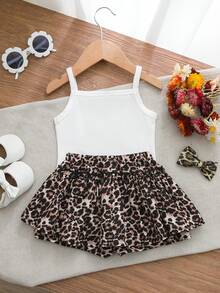 Cozy Pixies Baby Girl Fruit Print Camisole Top And Elastic Waist Shorts 2 Pieces Set - Multicolor - View 2