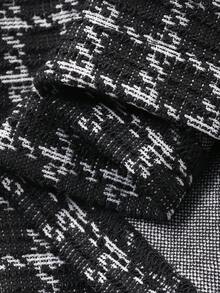 FRIFUL Women's Summer Patchwork Peter Pan Collar Short Sleeve Fitted Casual T-Shirt - Khaki - View 7