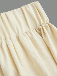 Elenzga Pantalones anchos de pierna ancha de tela elegante para vacaciones de mujer de talla grande, pantalones sueltos con diseño de botones y decoración de cinturón, adecuados para verano con manga corta, oficina, viajes, citas, estilo blogger, pantalones de color albaricoque, adecuados para graduación, vacaciones, Día de San Valentín, festivales de música, Día de la Madre, Halloween, Acción de Gracias, Pascua, Día Nacional, bailes, fiestas de citas, temporada de bodas, viajes al aire libre - Beis - Ver 6