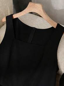 Franclia Fashionable Sleeveless Contrast Color Print Women Dress - Multicolor - View 1