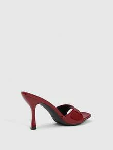 CUCCOO SZL 女士高跟凉鞋很性感 - 酒紅色2 - 查看 9