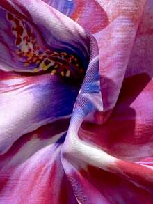 Swim Vcay Women's Sexy Random Print Halter Tie Bikini Set, Summer - Purple - View 5