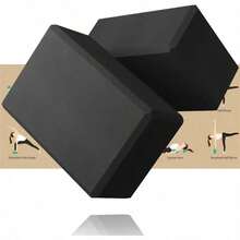 2 khối tập yoga, khối yoga mềm chống trơn trượt dùng cho yoga, pilates, thiền. - màu đen - Xem 8