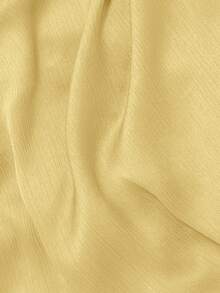 INAWLY 女士百搭纯色系带衬衫 - 米色 - 查看 4