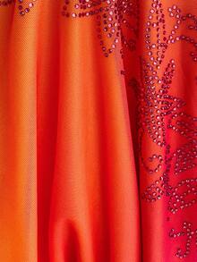 Soleia 女士渐变橙色日落水钻花卉雪纺迷你连衣裙，适合度假、约会、下午茶、海滩、邮轮、海岛度假、城市旅行、音乐节、波西米亚风度假、派对等场合，可内穿或外穿，沙滩套装 - 彩色 - 查看 14