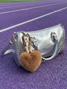 Joivida 1Pc Genuine Rex Rabbit Fur Red Bracelet – Fluffy Heart Bag Charms Cute Wholesale Pendants Toys - Multicolor - View 1